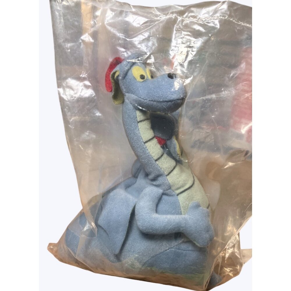 Warner Bros. 1998 Quest for Camelot Stuffed Dragon Devon and Cornwall Bean Bag